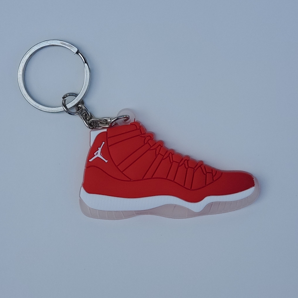 Jordan 11 Shoe Rubber Keychain.